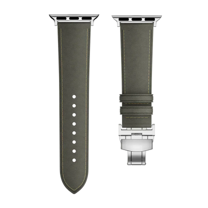 Genuine Leather Strap for Apple Watch with Buckle Clasp