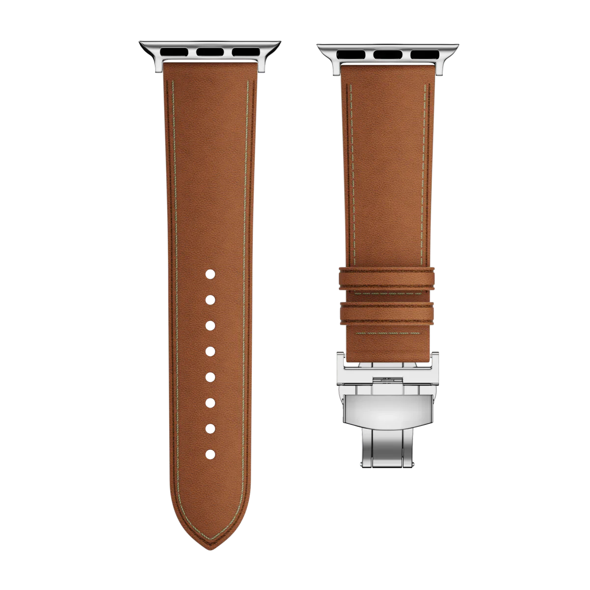 Genuine Leather Strap for Apple Watch with Buckle Clasp