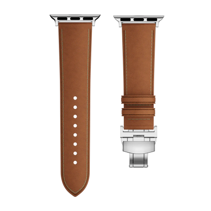 Genuine Leather Strap for Apple Watch with Buckle Clasp