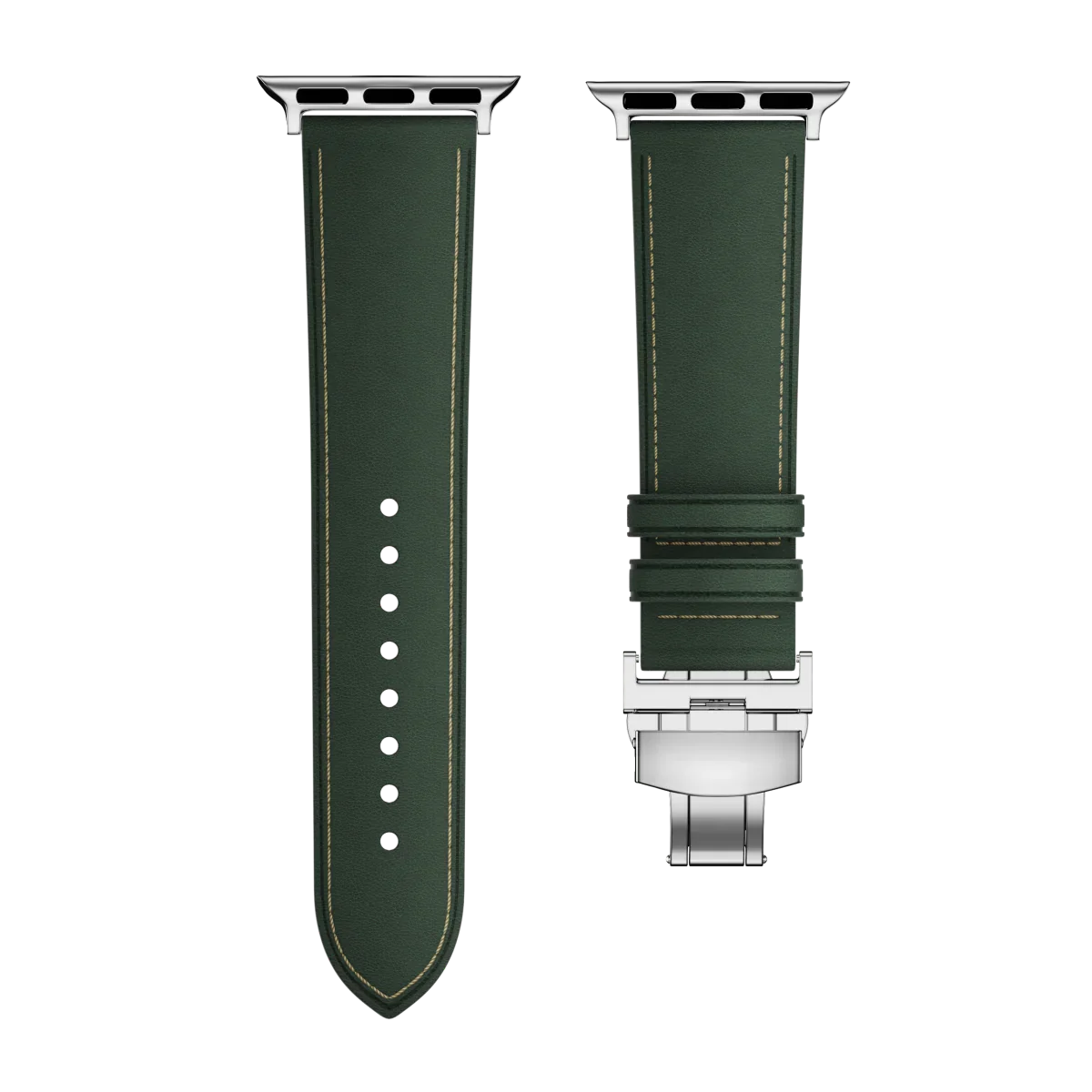 Genuine Leather Strap for Apple Watch with Buckle Clasp