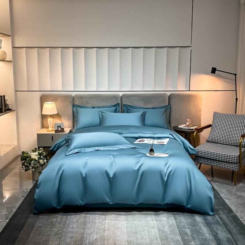 Soft Pastel Blue Luxury Duvet Cover Set