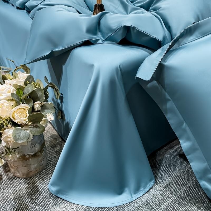 Soft Pastel Blue Luxury Duvet Cover Set
