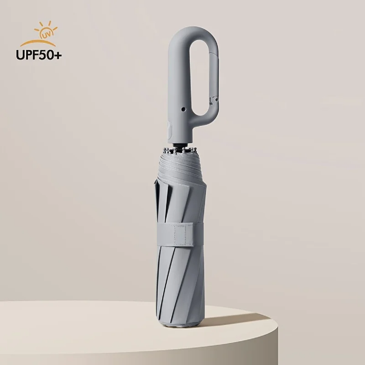 Compact Windproof Umbrella With Secure Grip Handle