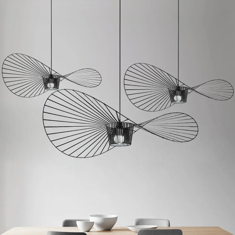 Elegant Metal and Linen Pendant Light Fixture