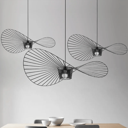 Elegant Metal and Linen Pendant Light Fixture