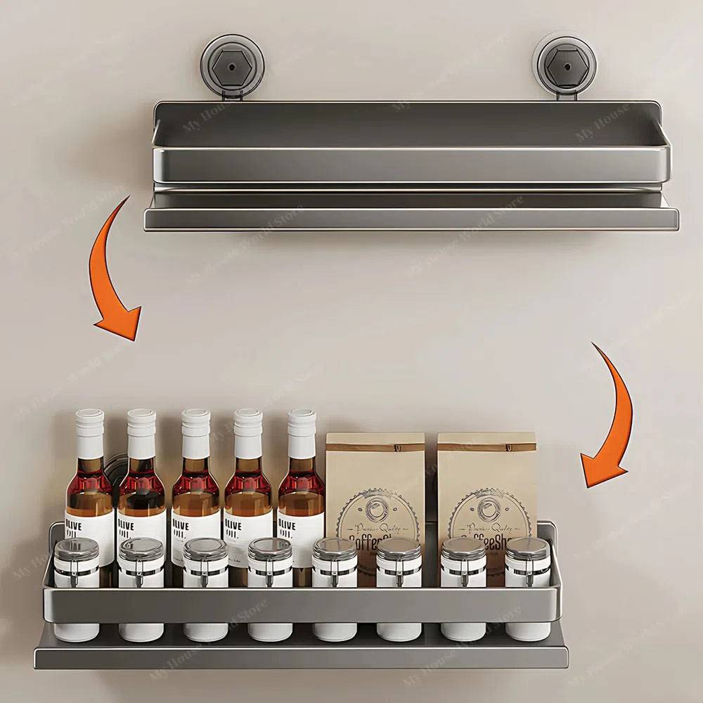 Sticky Kitchen Wall Mount Spice Organizer Rack