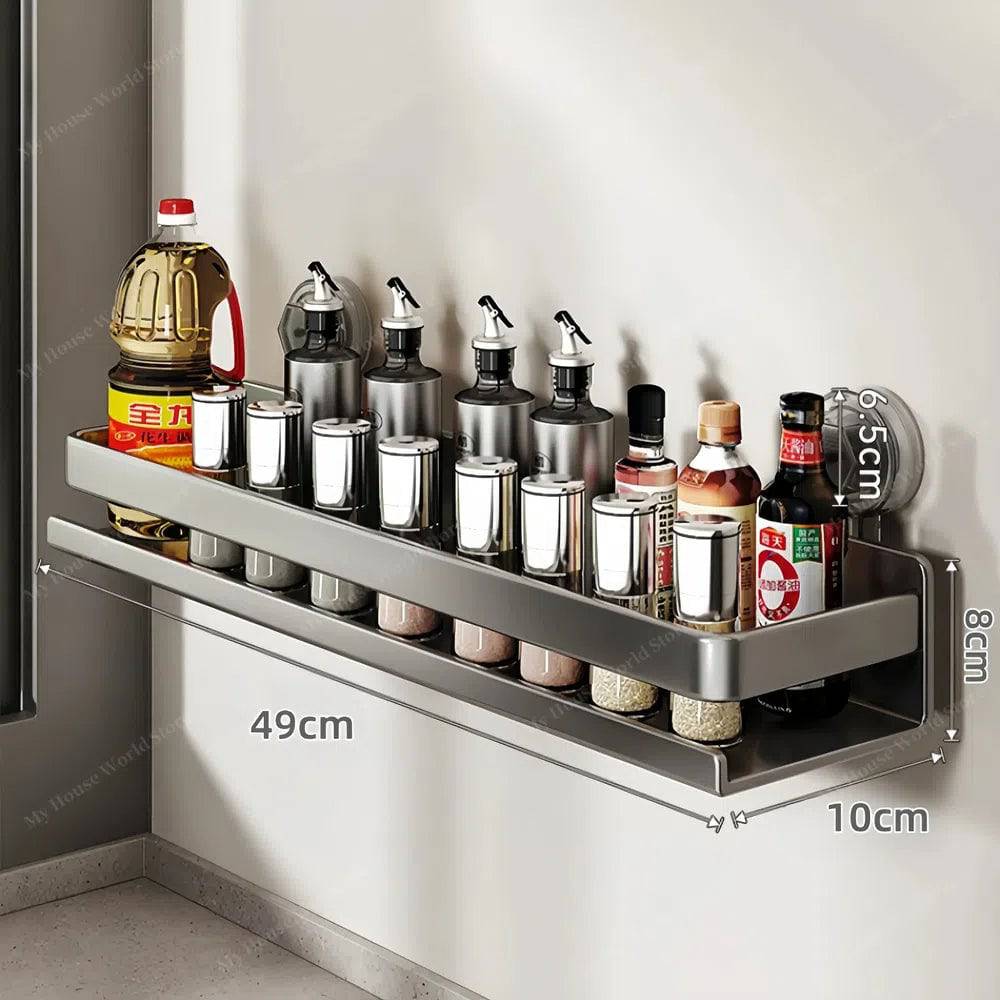 Sticky Kitchen Wall Mount Spice Organizer Rack