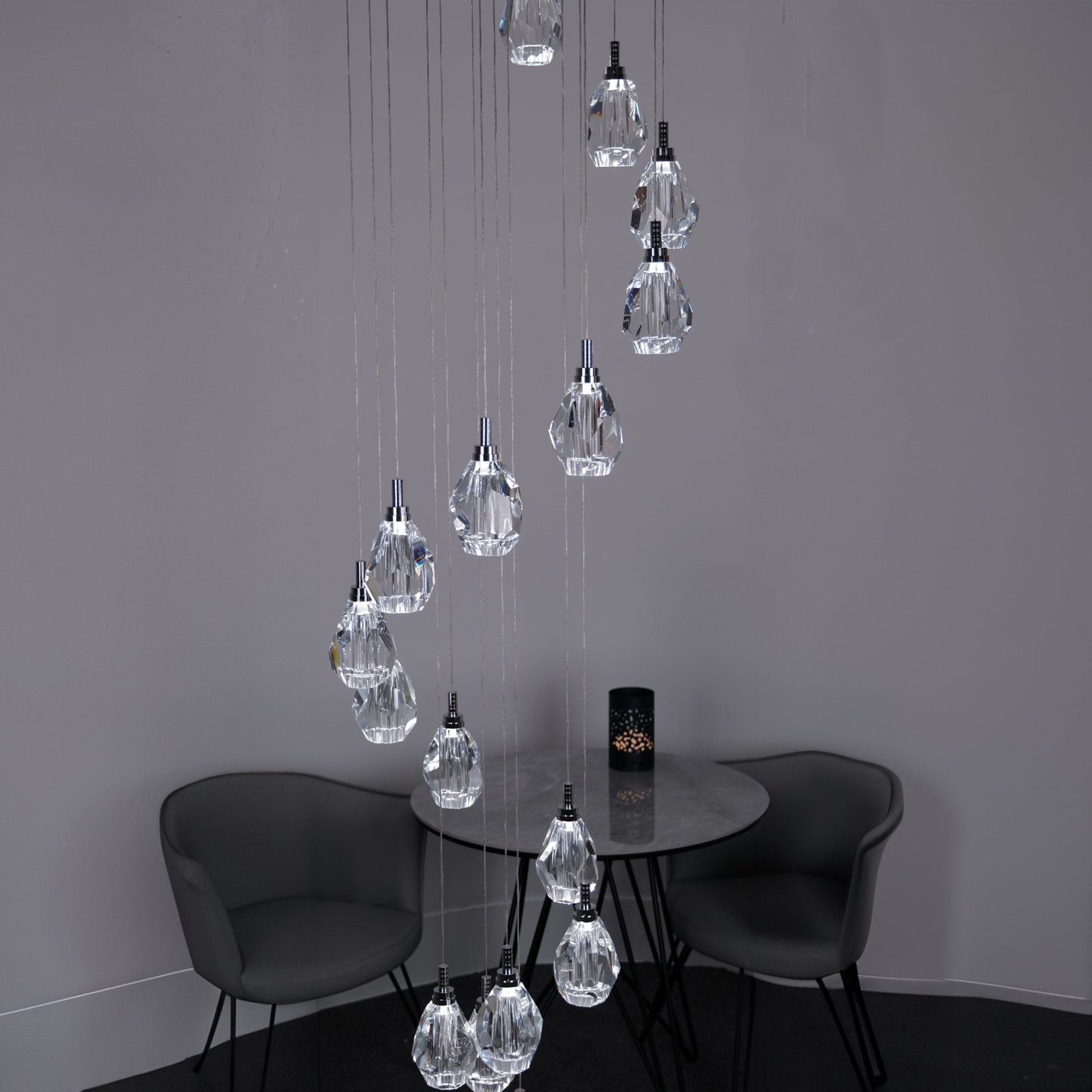 Elegant Crystal Drop Chandelier - Lusomart