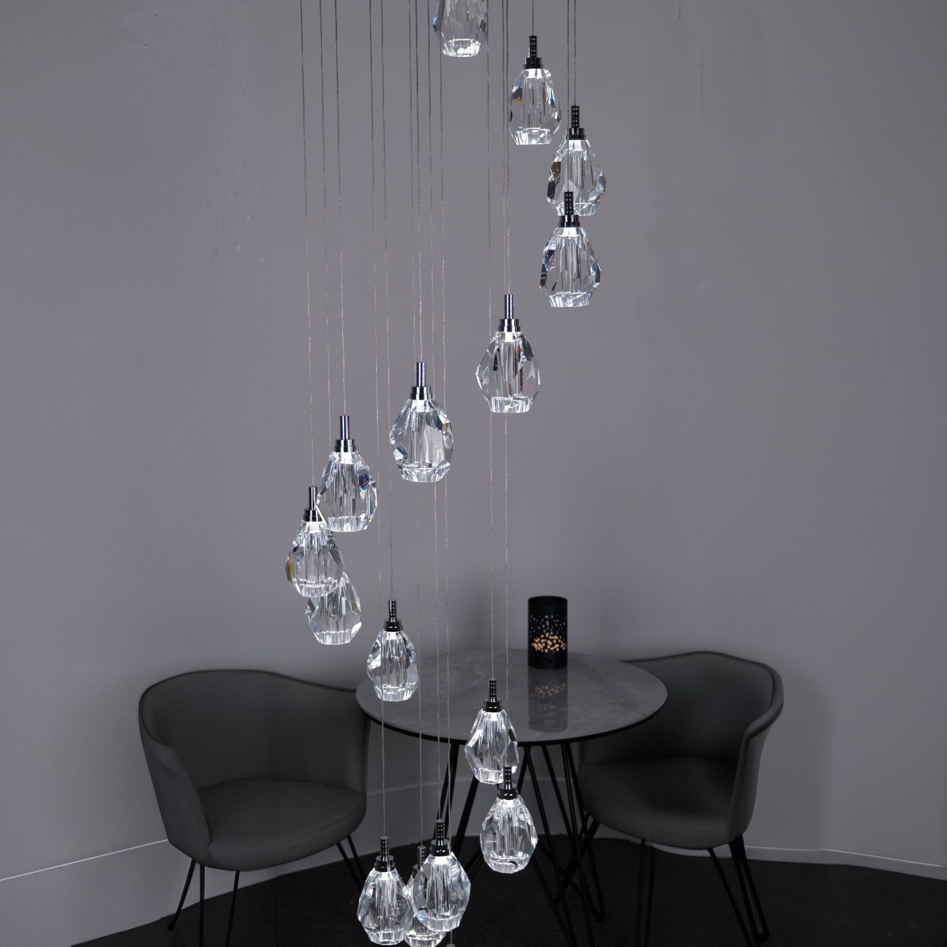 Elegant Crystal Drop Chandelier - Lusomart