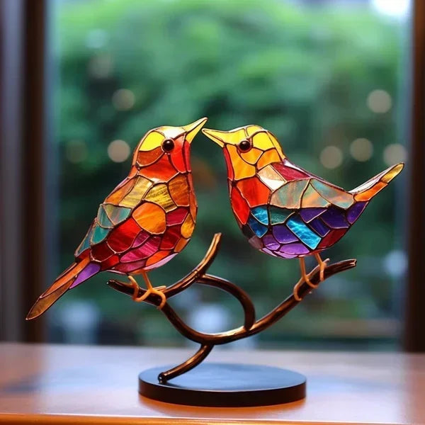 Beautiful Glass Bird Figurine Decor
