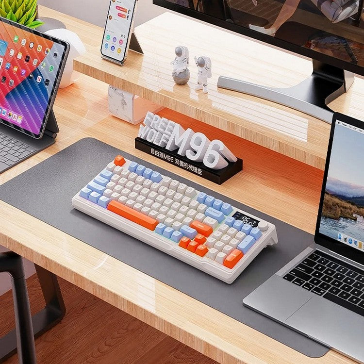Quiet Wireless Mechanical Gaming Keyboard Monitor
