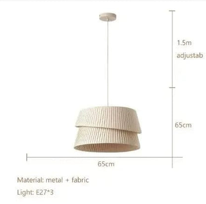 Elegant Linen Pendant Light