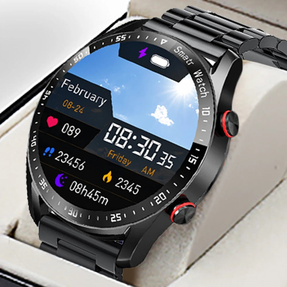 Stylish Men's Smartwatch with Bluetooth Fitness Tracker