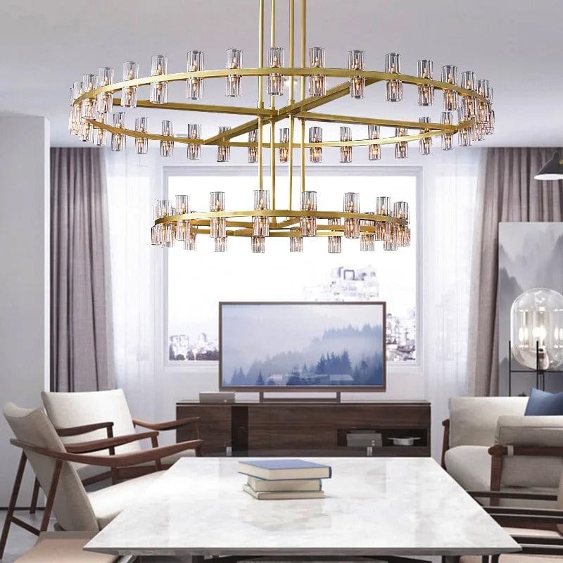 Luxurious Crystal Drop Chandelier - Lusomart
