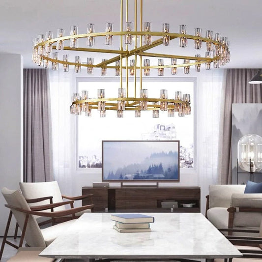 Luxurious Crystal Drop Chandelier - Lusomart
