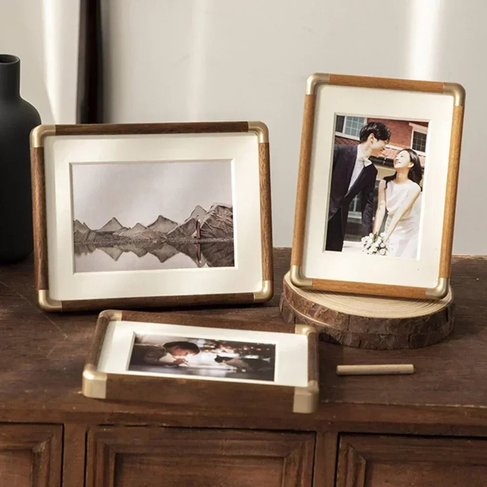 Rustic Wooden Desktop Picture Frame - Lusomart