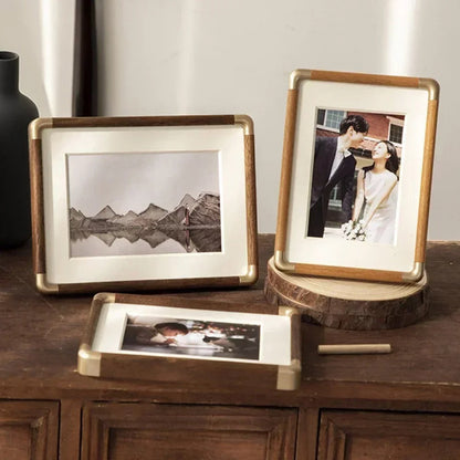 Rustic Wooden Desktop Picture Frame - Lusomart