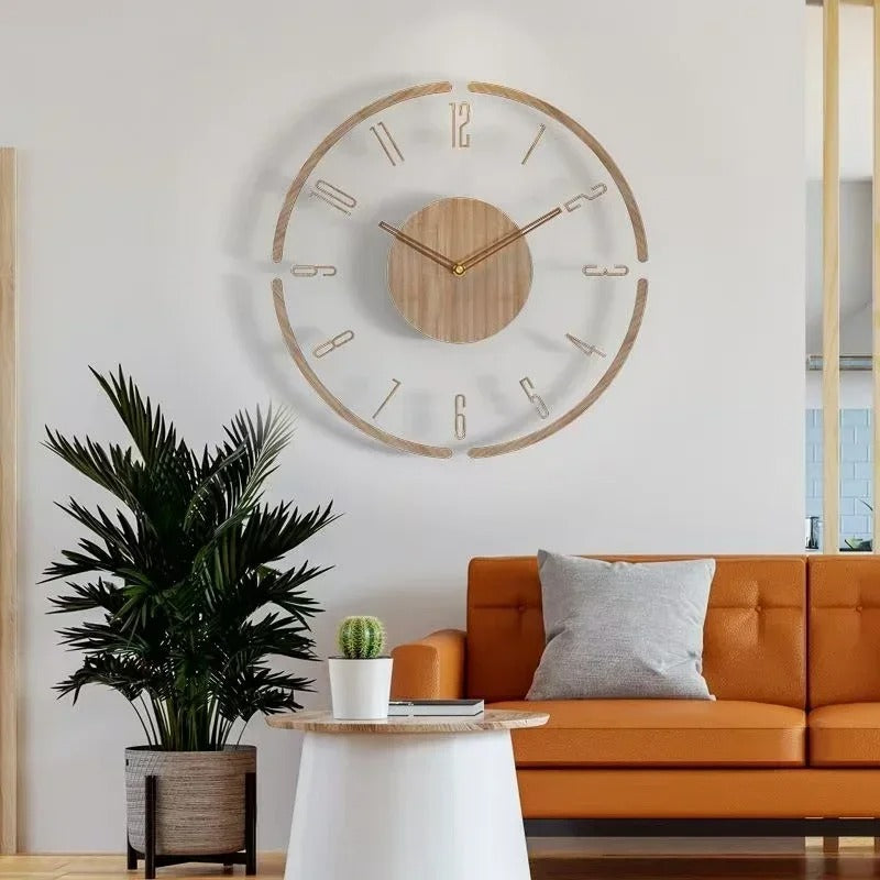 Simple Rustic Wood Wall Clock