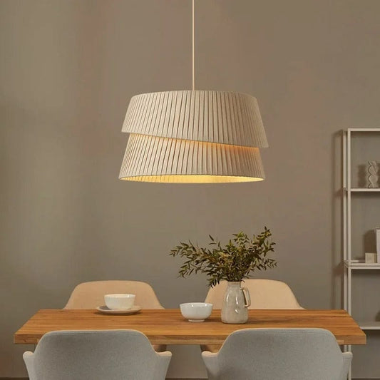 Elegant Linen Pendant Light - Lusomart