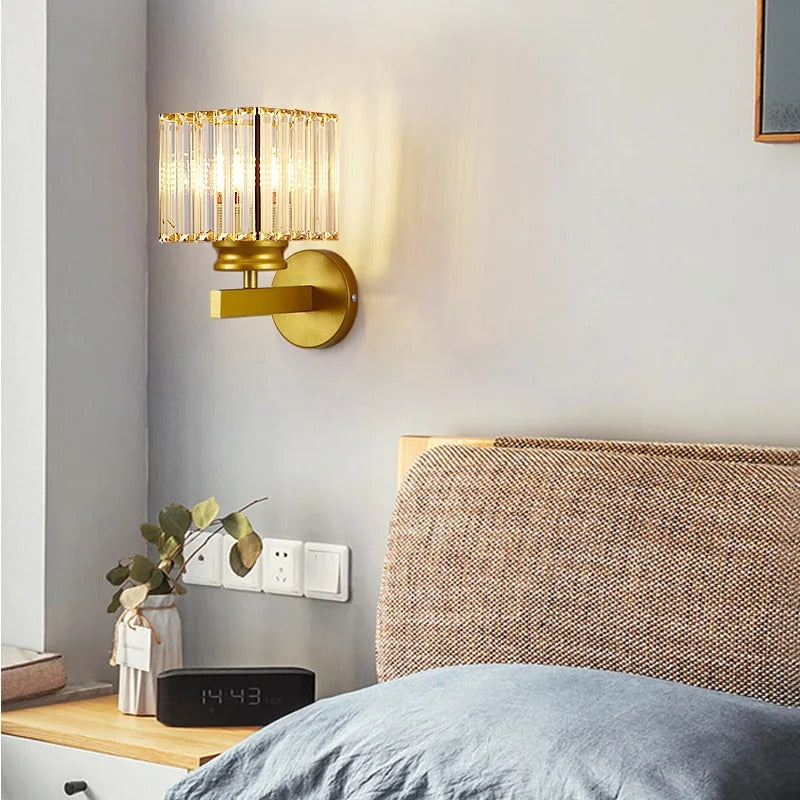 Elegant Glass Bedroom Wall Sconce