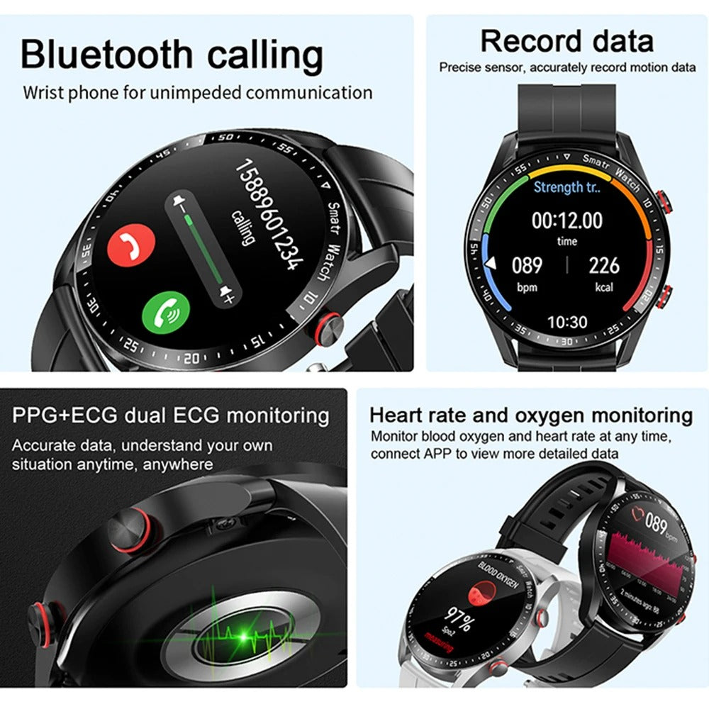 Stylish Men's Smartwatch with Bluetooth Fitness Tracker