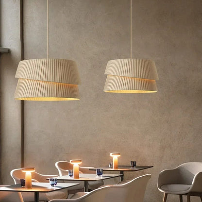 Elegant Linen Pendant Light