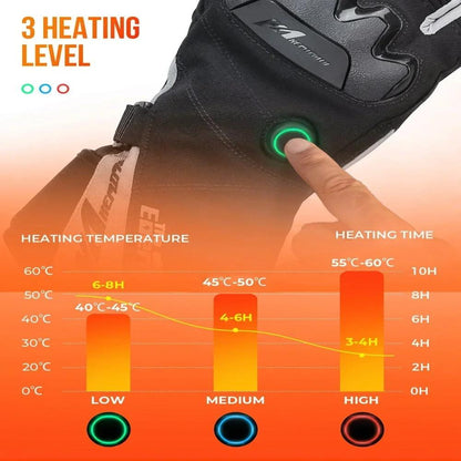 Warm USB Rechargeable Motorcycle Gloves