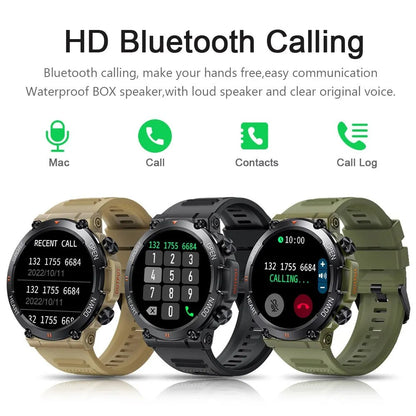 Rugged Outdoor Tactical Smartwatch with Long Battery Life