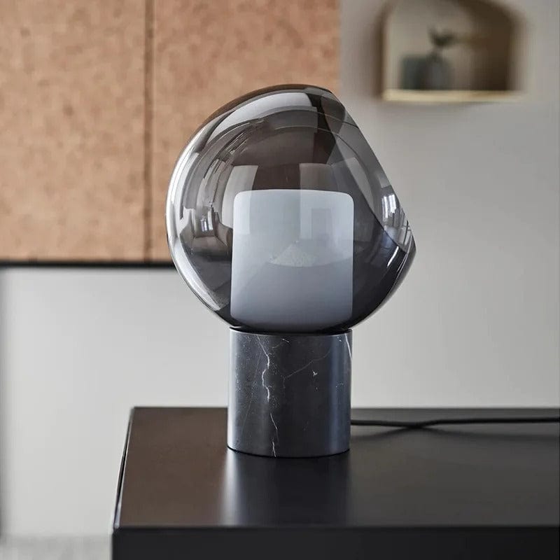 Clear Round Table Lamp