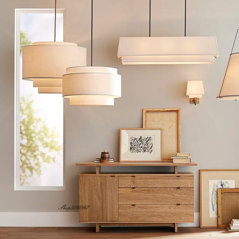 Stylish Fabric Hanging Light Fixture - Lusomart