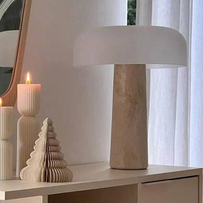 Elegant White Marble Table Lamp