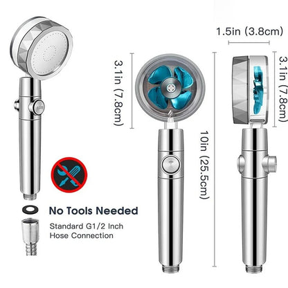 Powerful Water Saving Shower Head With Fine Sprays