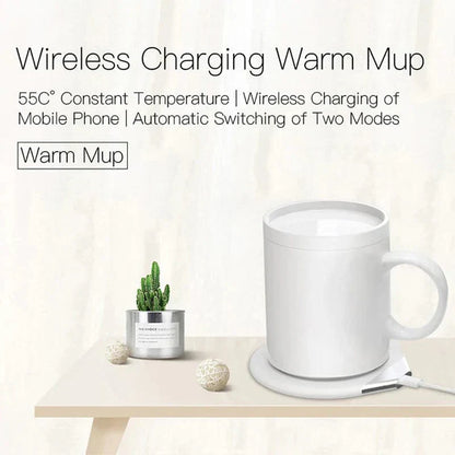 Warm Heated Mug with Wireless Phone Charger