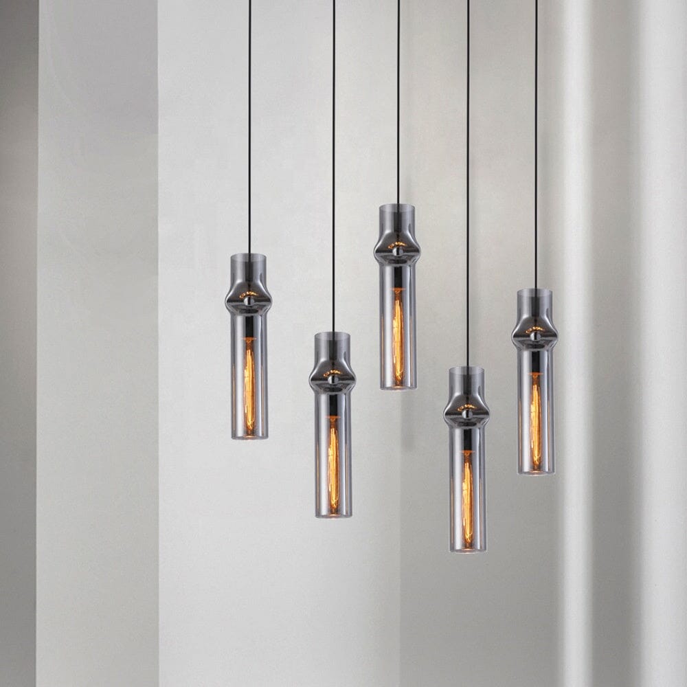 Smoky Glass Drop Pendant Lights