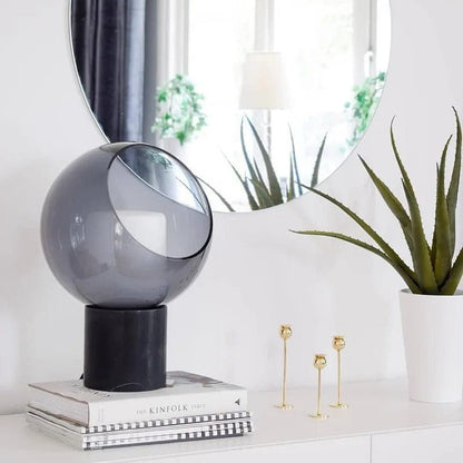 Clear Round Table Lamp