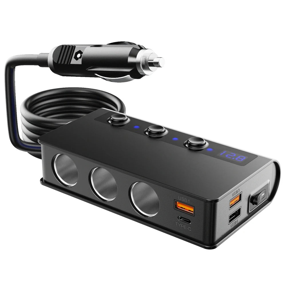 Rapid Car Charger 4 Port 180W Fast USB Charger - Lusomart