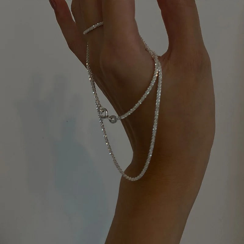 Elegant Silver Necklace With Simple Star Pendant