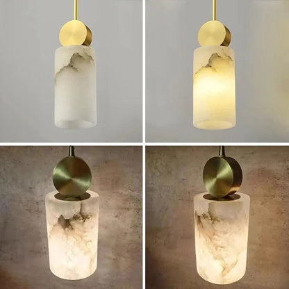 Elegant Marble Gold Drop Pendant