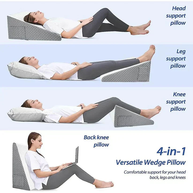 Contour Foam Pillow for Snore Relief and Back Support