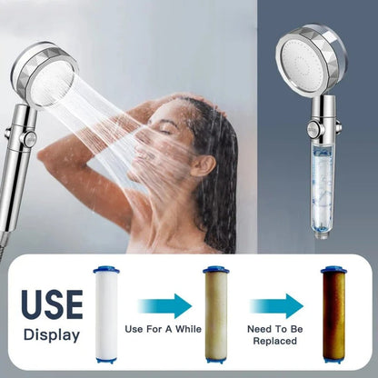 Powerful Water Saving Shower Head With Fine Sprays