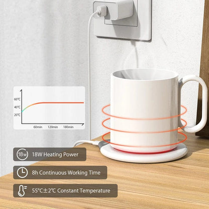 Warm Heated Mug with Wireless Phone Charger