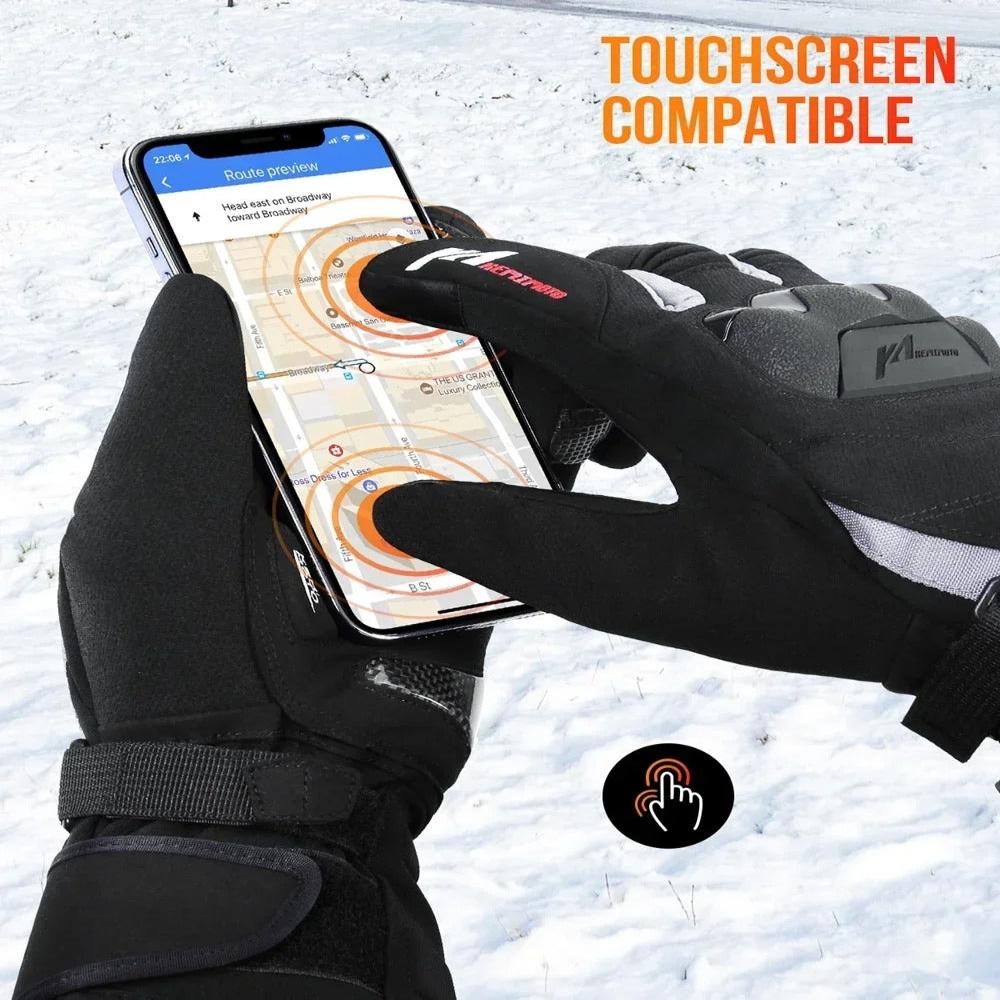 Warm USB Rechargeable Motorcycle Gloves