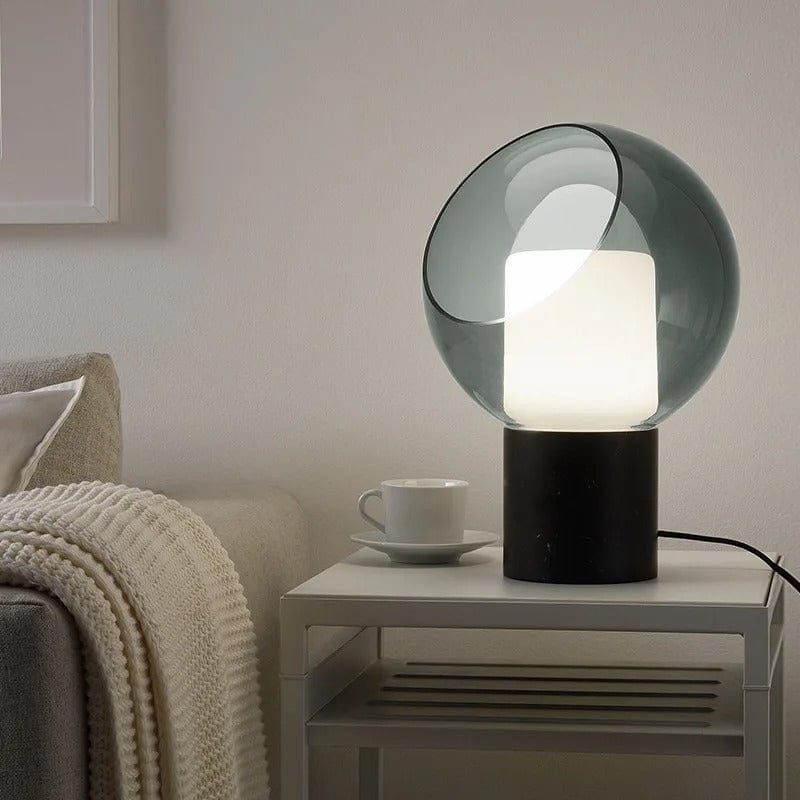 Clear Round Table Lamp