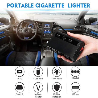 Rapid Car Charger 4 Port 180W Fast USB Charger