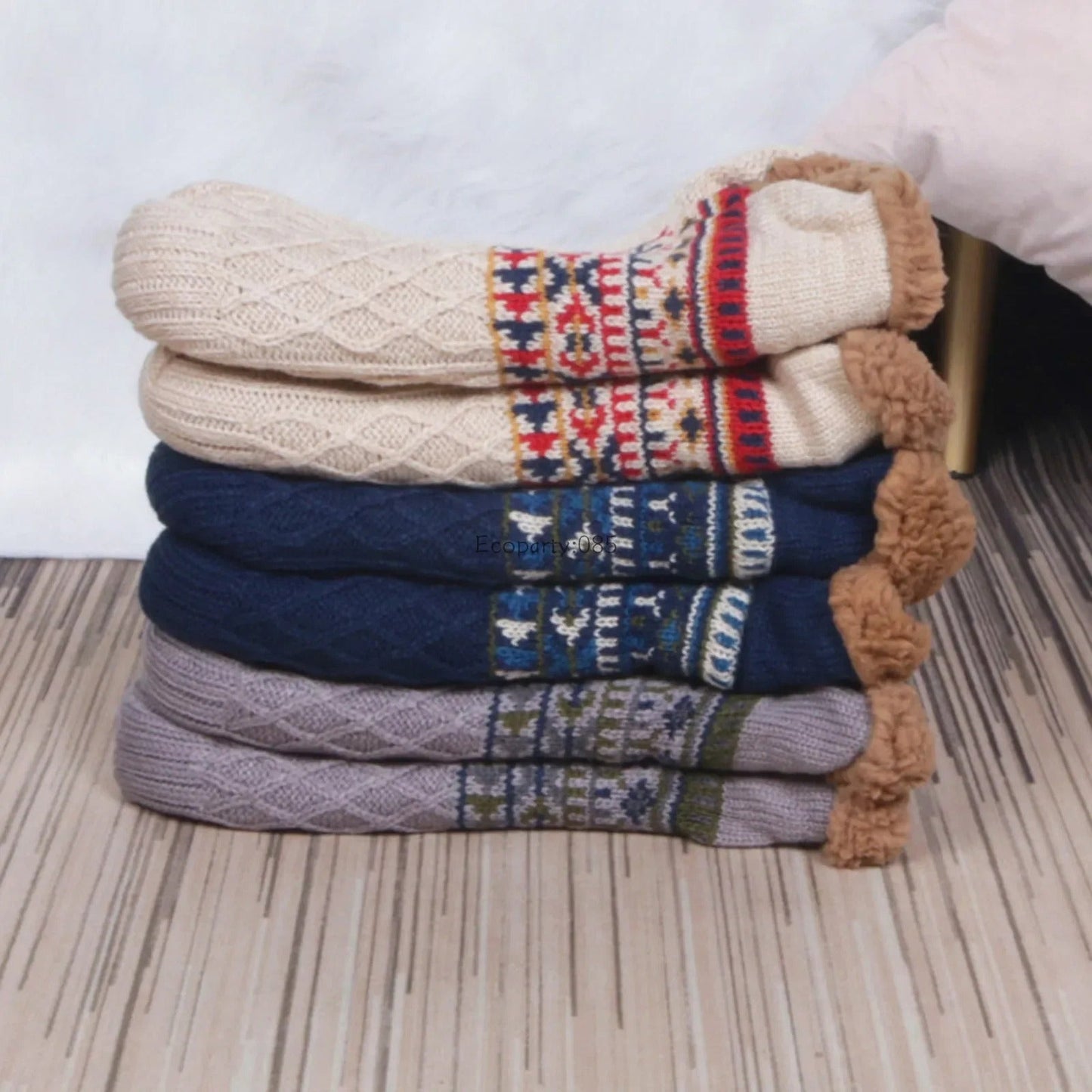 Warm Fuzzy Non Slip Winter House Socks
