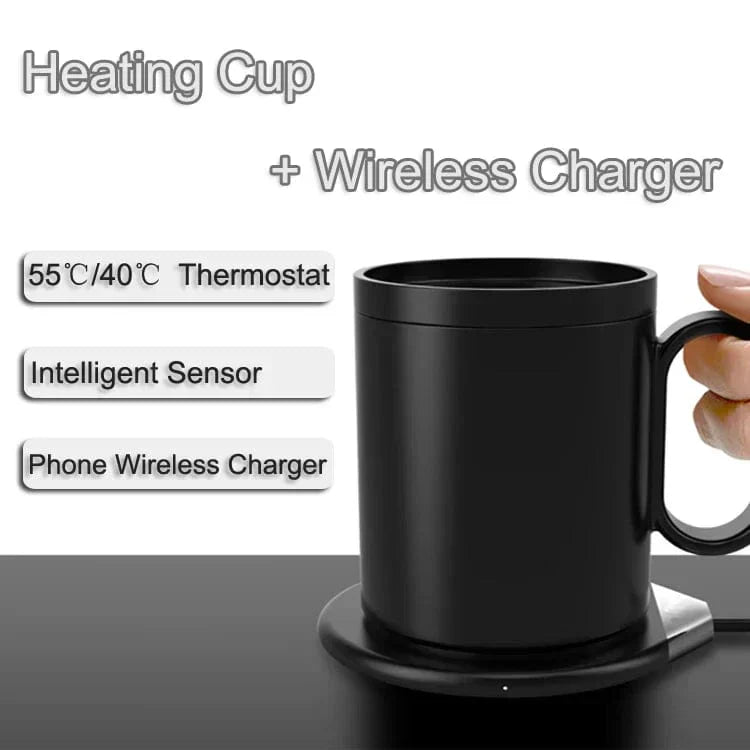 Warm Heated Mug with Wireless Phone Charger