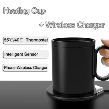 Warm Heated Mug with Wireless Phone Charger