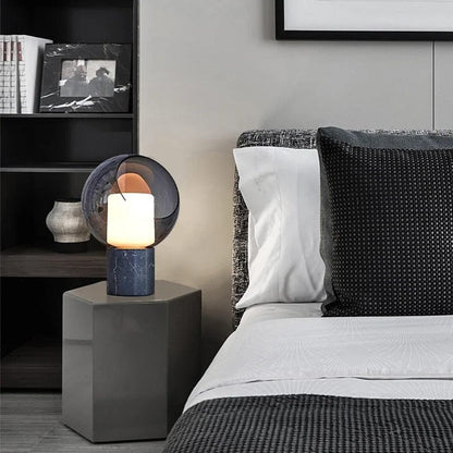 Clear Round Table Lamp