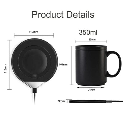 Warm Heated Mug with Wireless Phone Charger