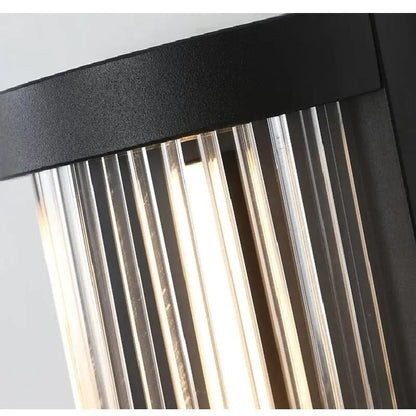 Round Outdoor Solar Wall Light